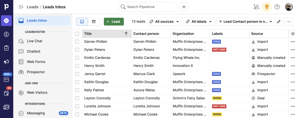 Pipedrive a Hubspot