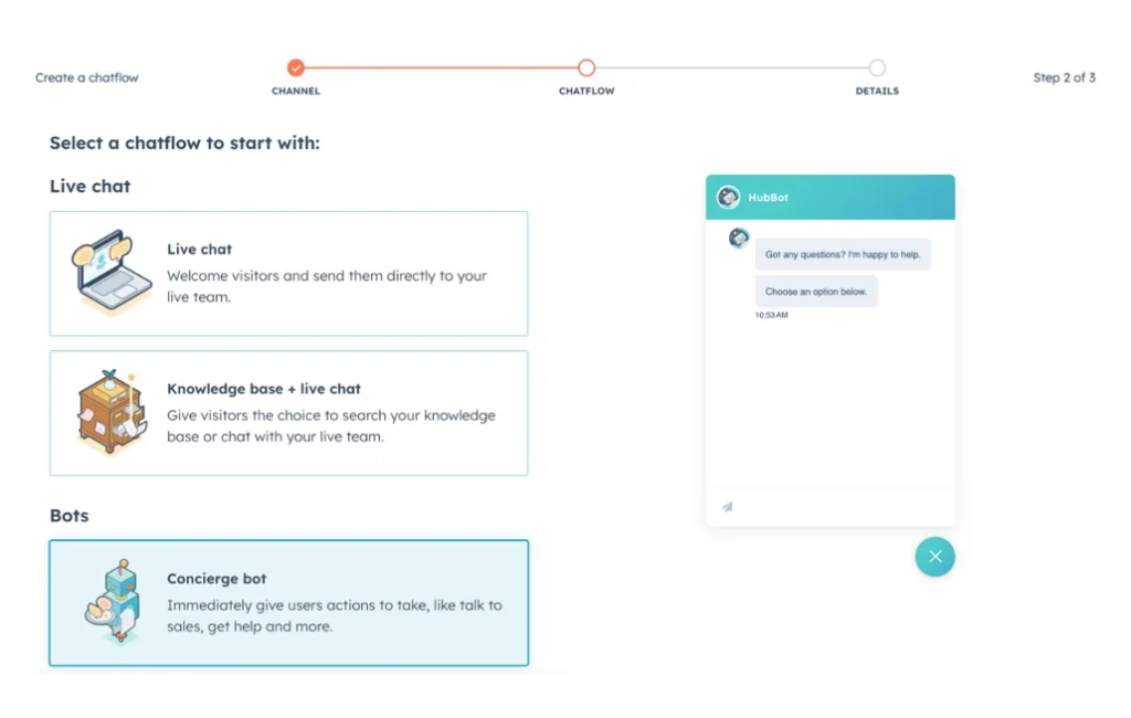 chatbot con Hubspot